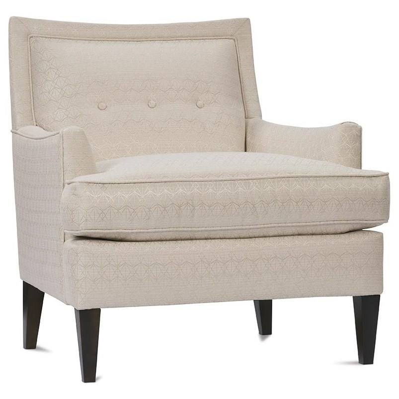 Rowe Monroe Contemporary Low Back Chair with Buttons and Welting